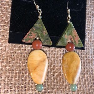 Natural stone earrings